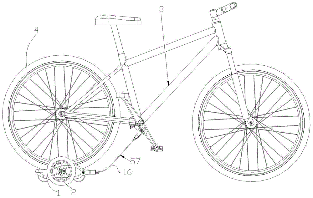 Two-stage drive bicycle type deceleration training device