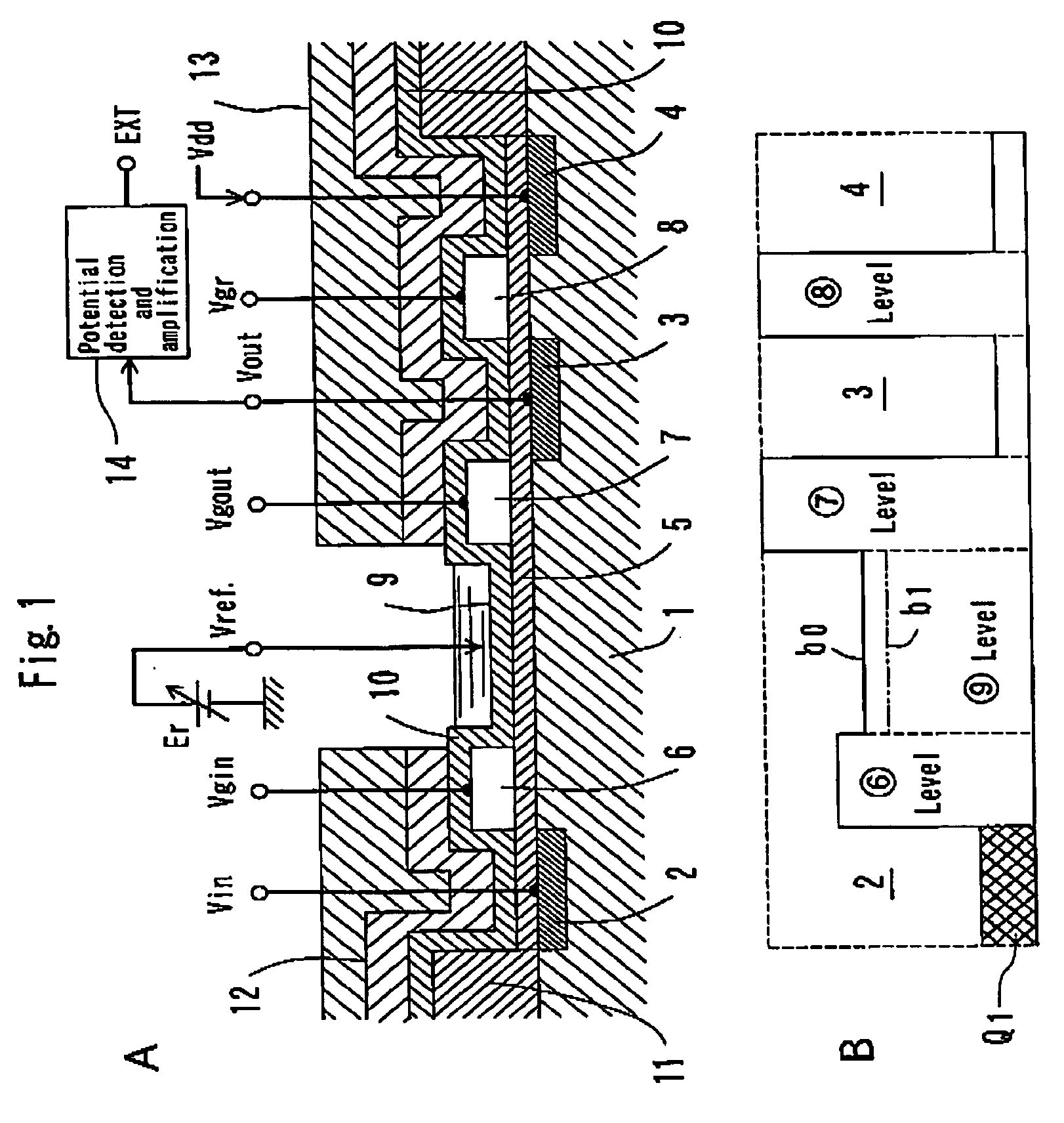 Fet type sensor, ion density detecting method comprising this sensor, and base sequence detecting method