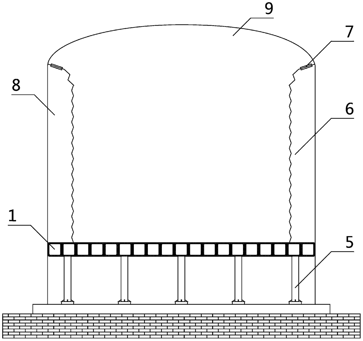 Single-disc type floating disc in storage tank