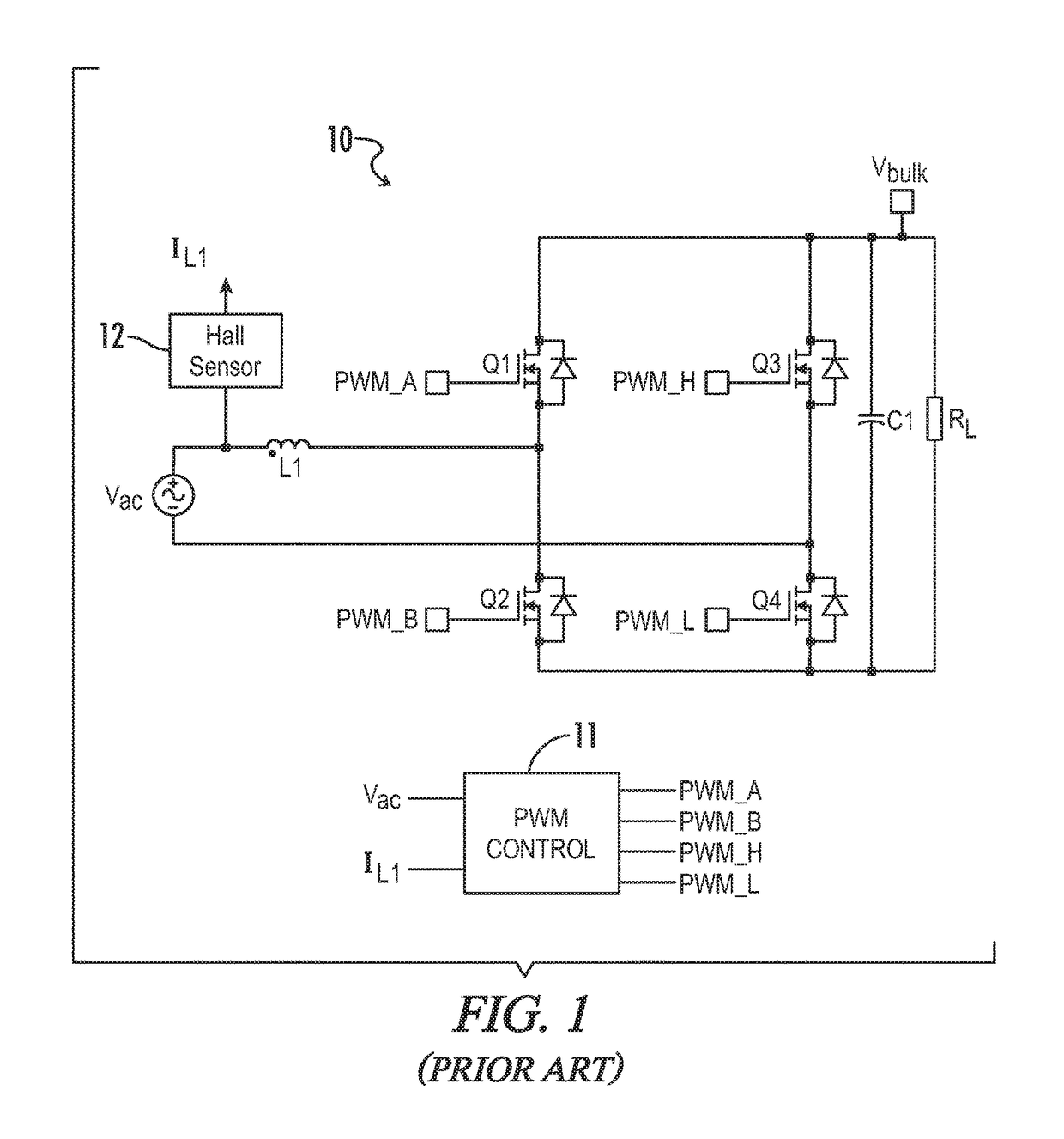 Power factor correction current sense with shunt switching circuit