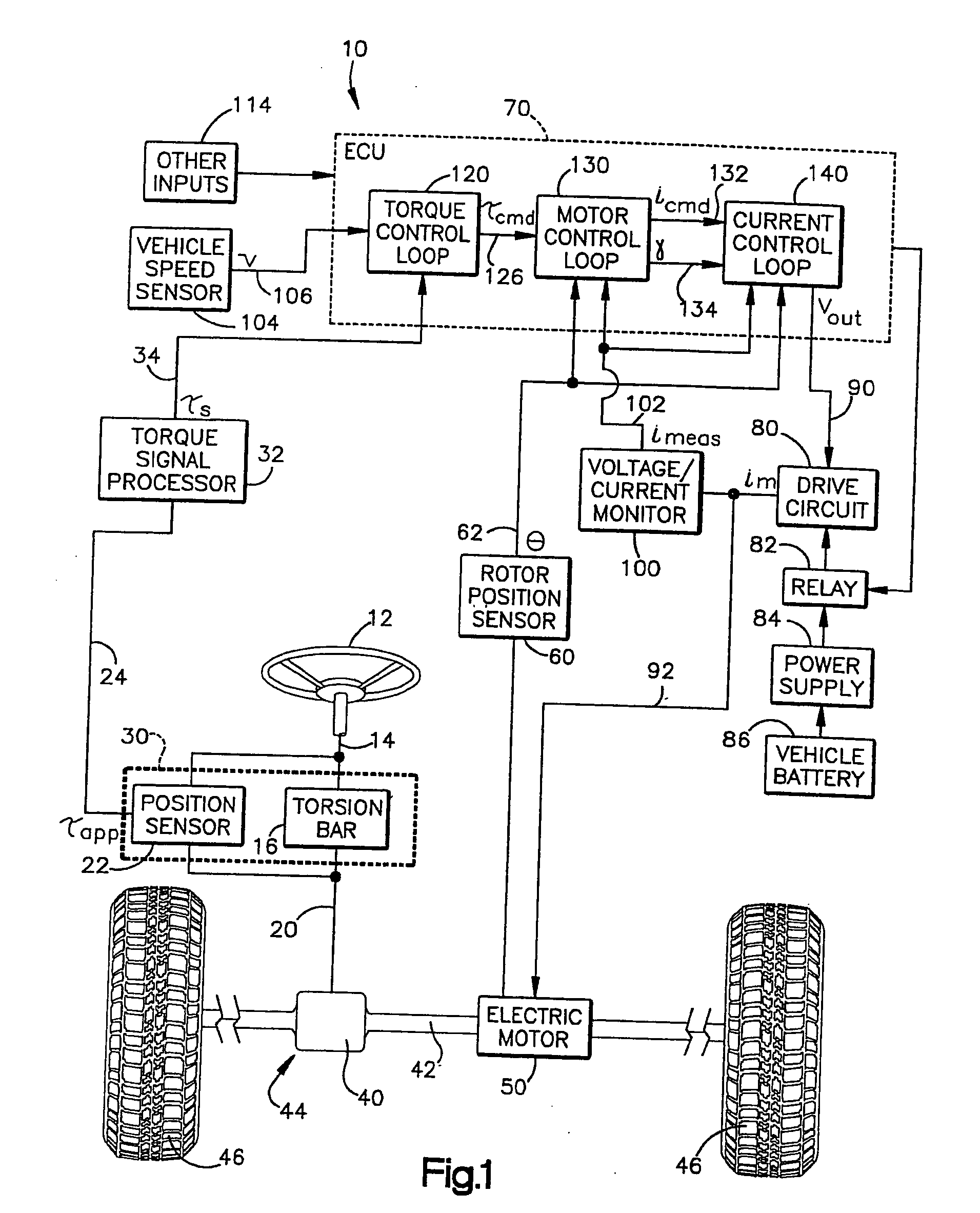 Method and apparatus for controlling an electric assist motor using a modified blending filter