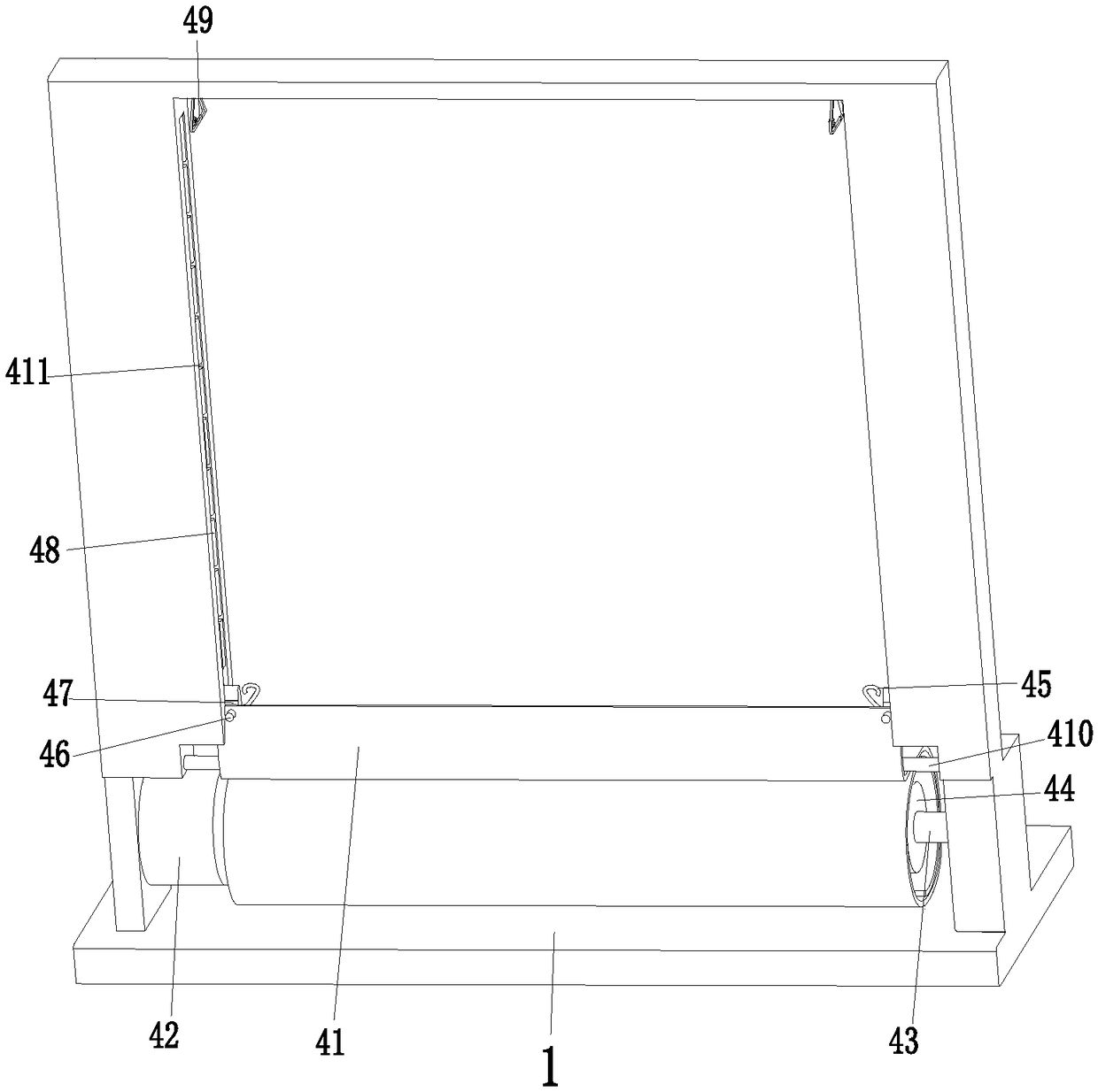 Barn grid semi-trailer car with automatic support