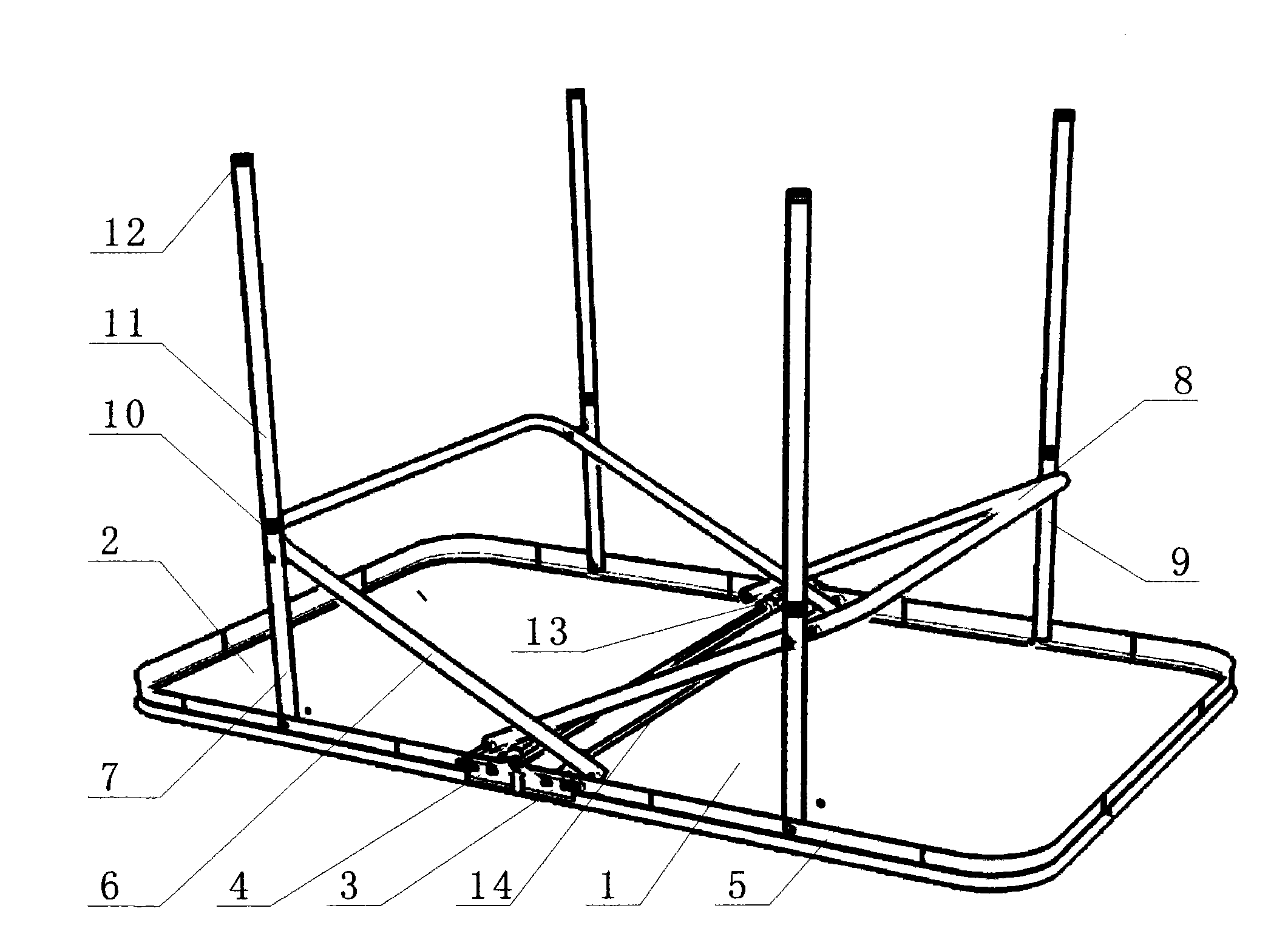 Box-type folding table