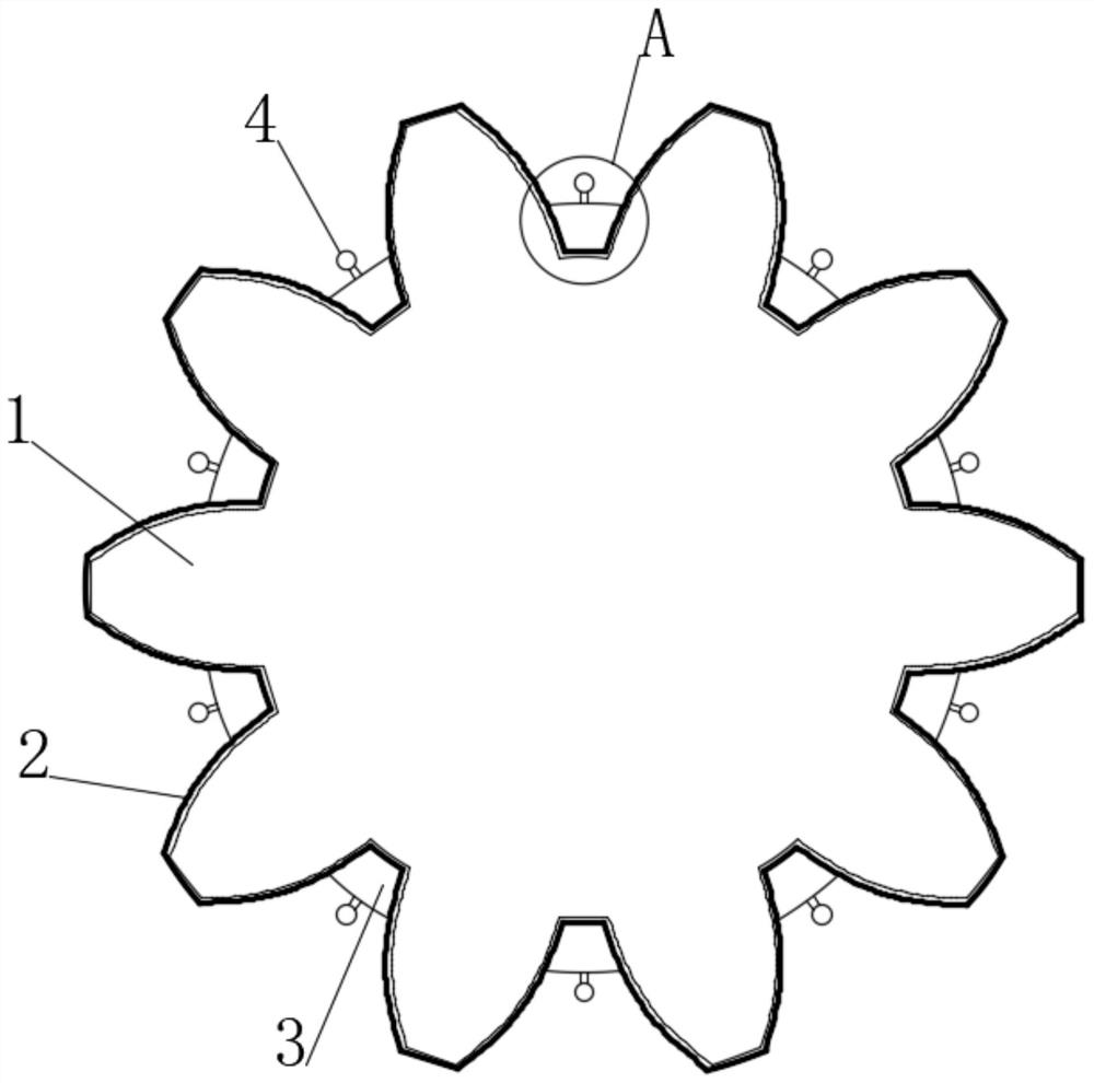 Gear tooth transfer self-curing type gear