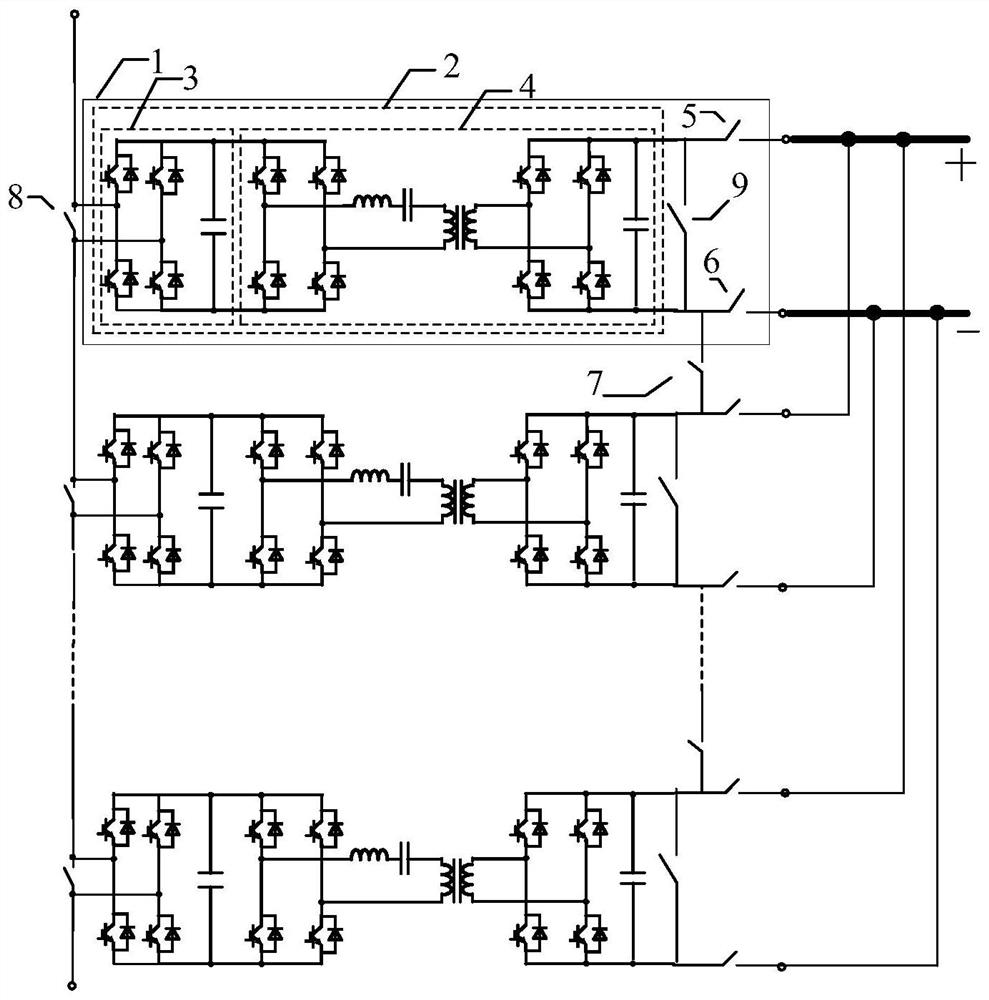 A modular converter device, combined converter and control method