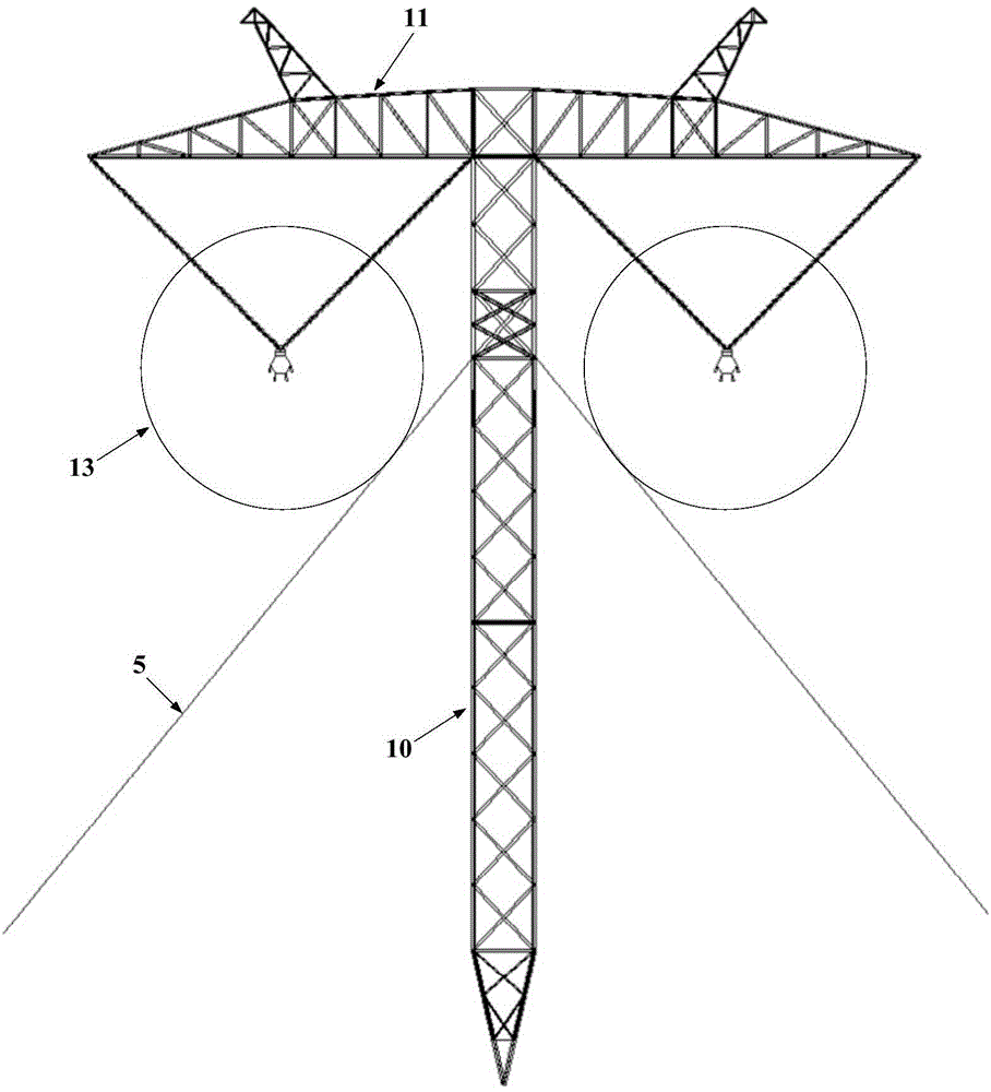 Design method of guyed tower for ultrahigh voltage +/-800kV engineering