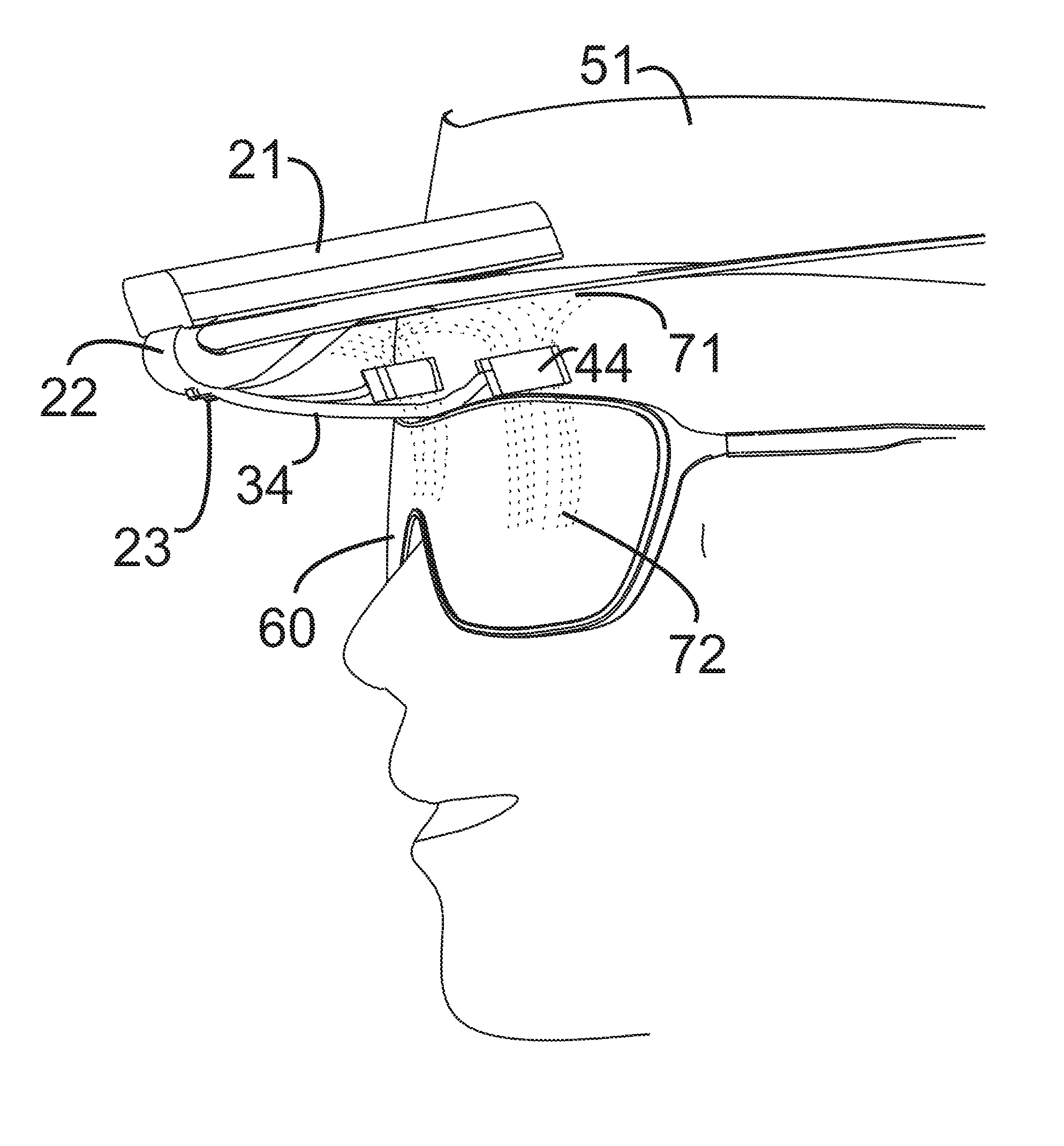 Portable and adjustable fan for eyewear