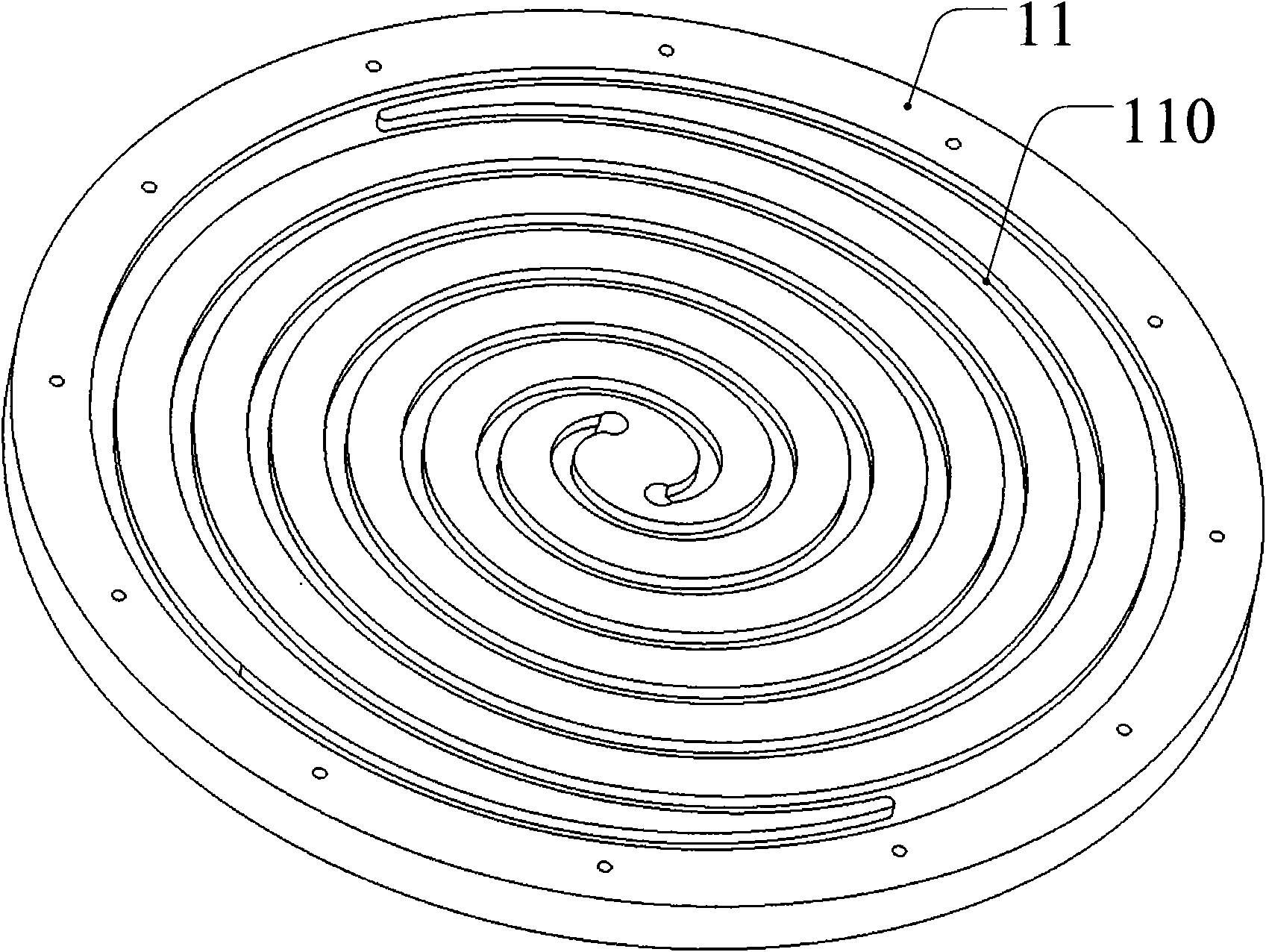 A polishing disk with internal circulated cooling