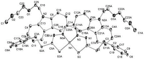 A kind of nickel complex optical limiting material and preparation method thereof