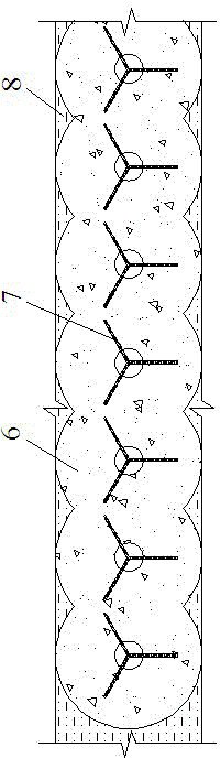 Combined special-shape steel plate stiffened-core cement foundation pit support structure and construction method thereof