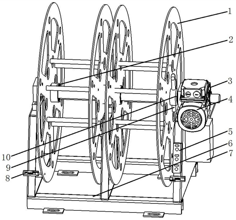 Cable reel device for mobile power supply vehicle