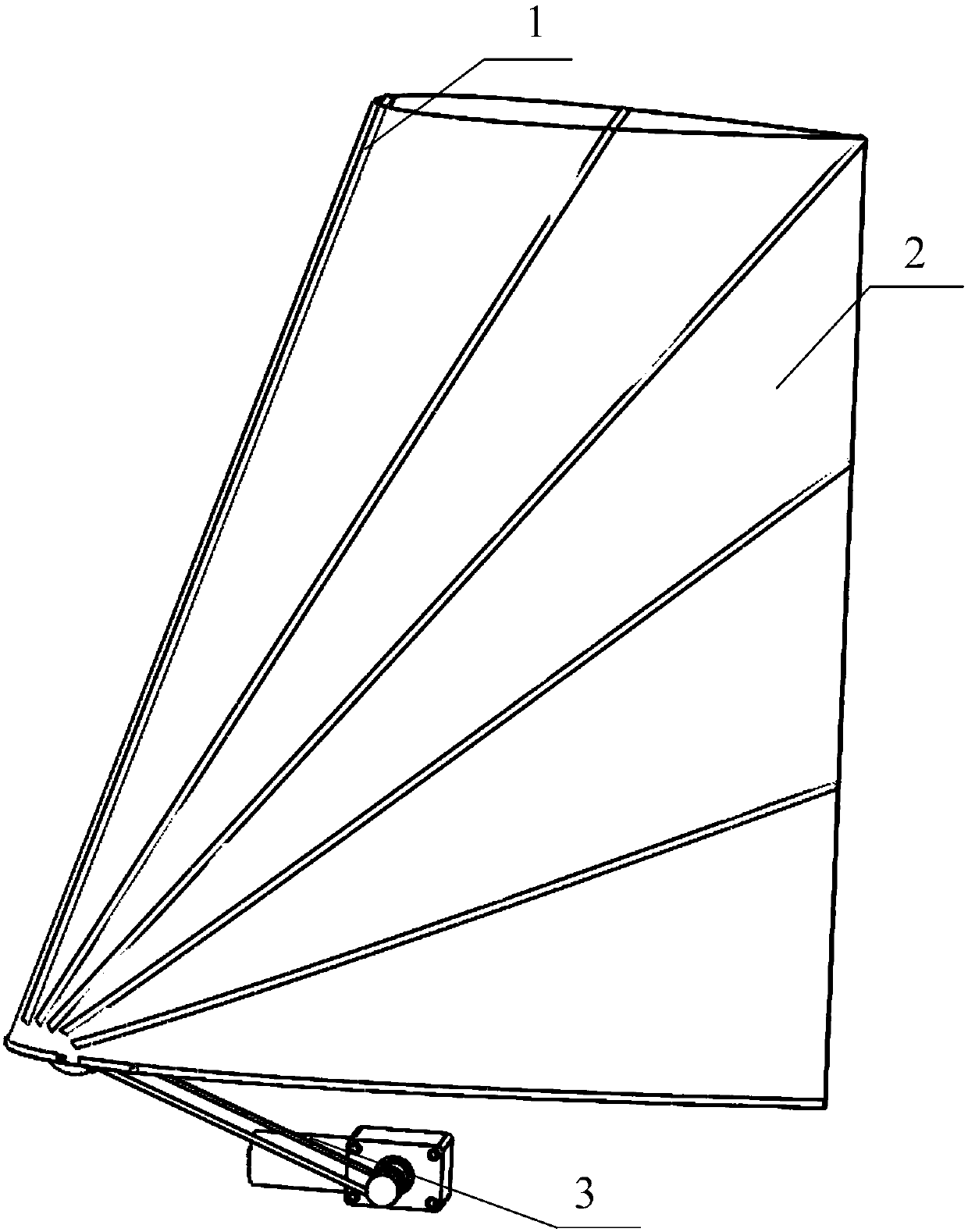 Single-degree-of-freedom foldable sail