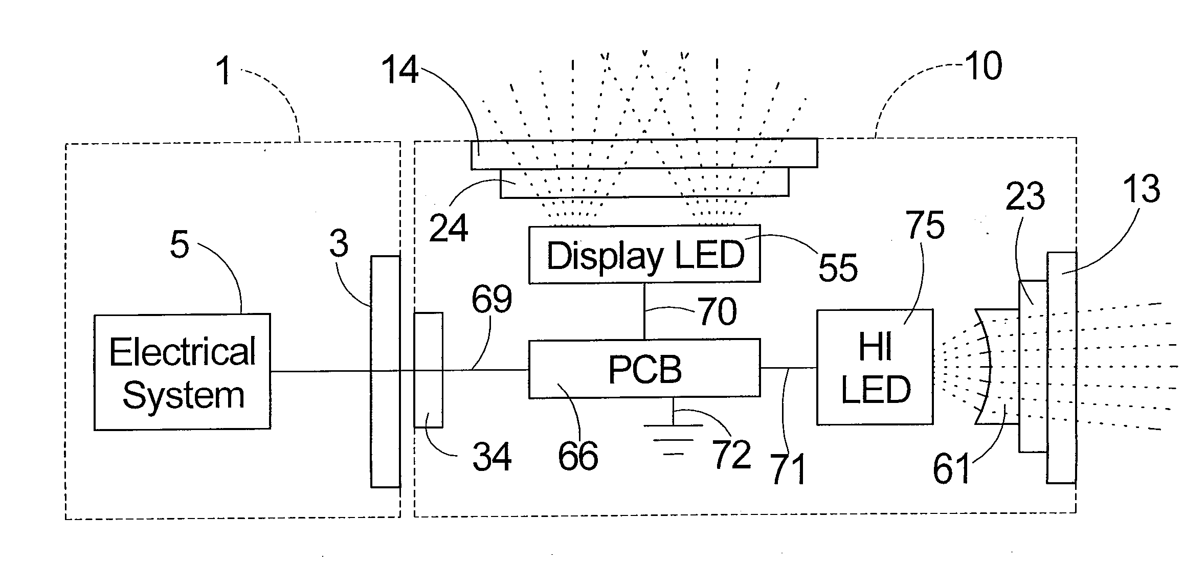 Non-invasive high intensity LED docking light and method for mounting