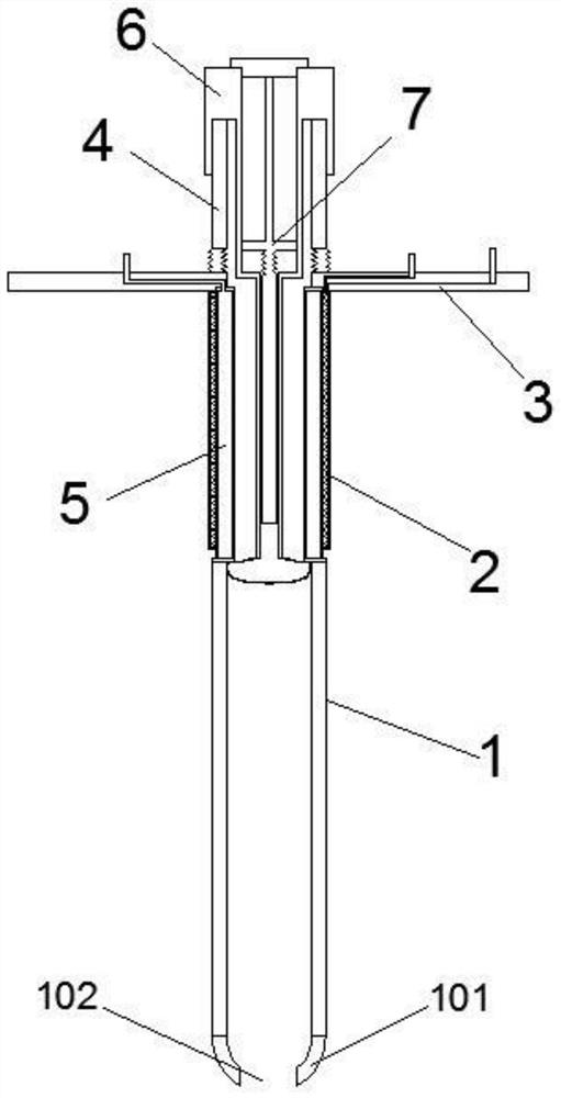 Tunnel infection prevention type peritoneal dialysis imbedding tube