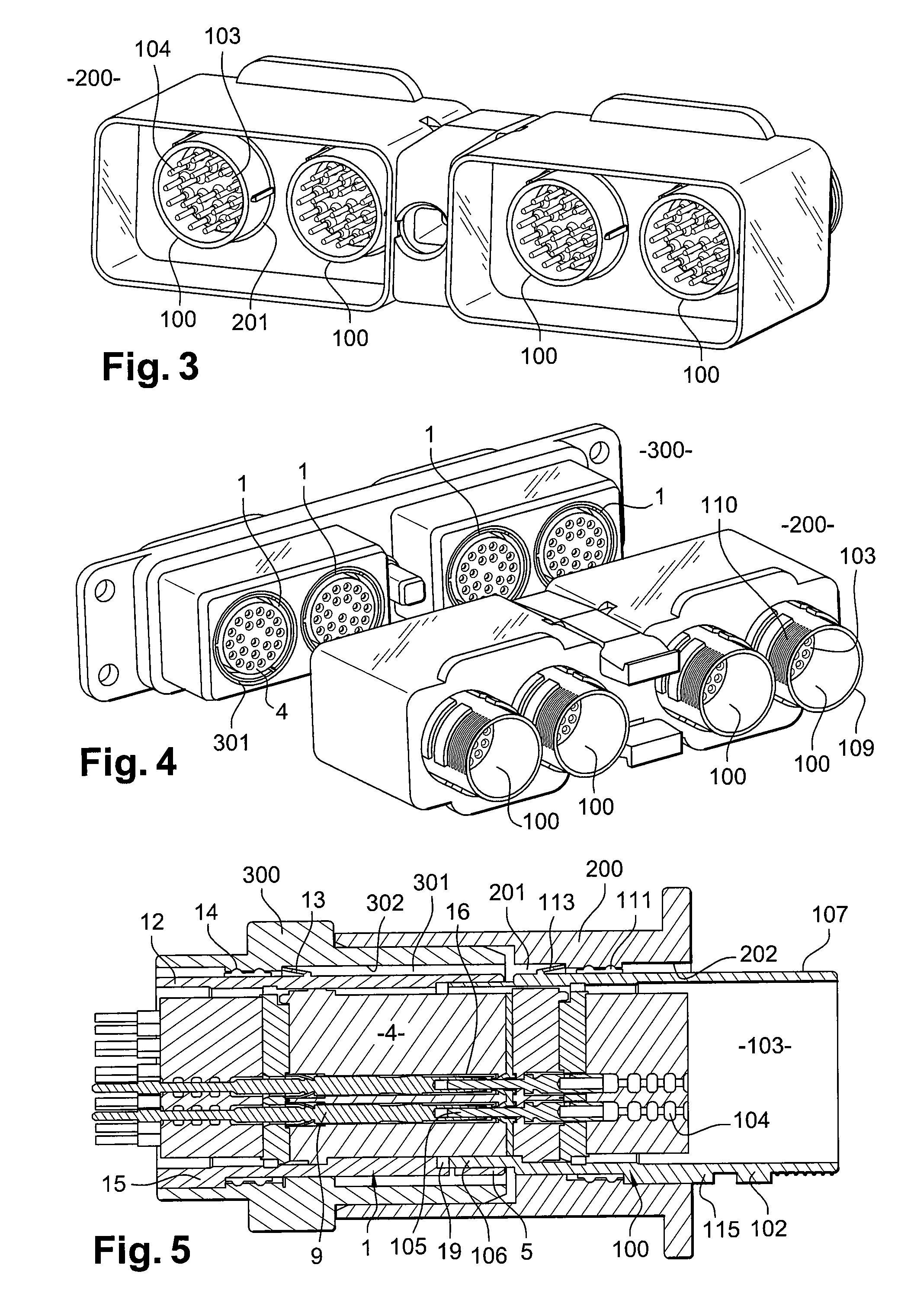 Modular adapter for a connector insert and connection unit comprising such modular adapters
