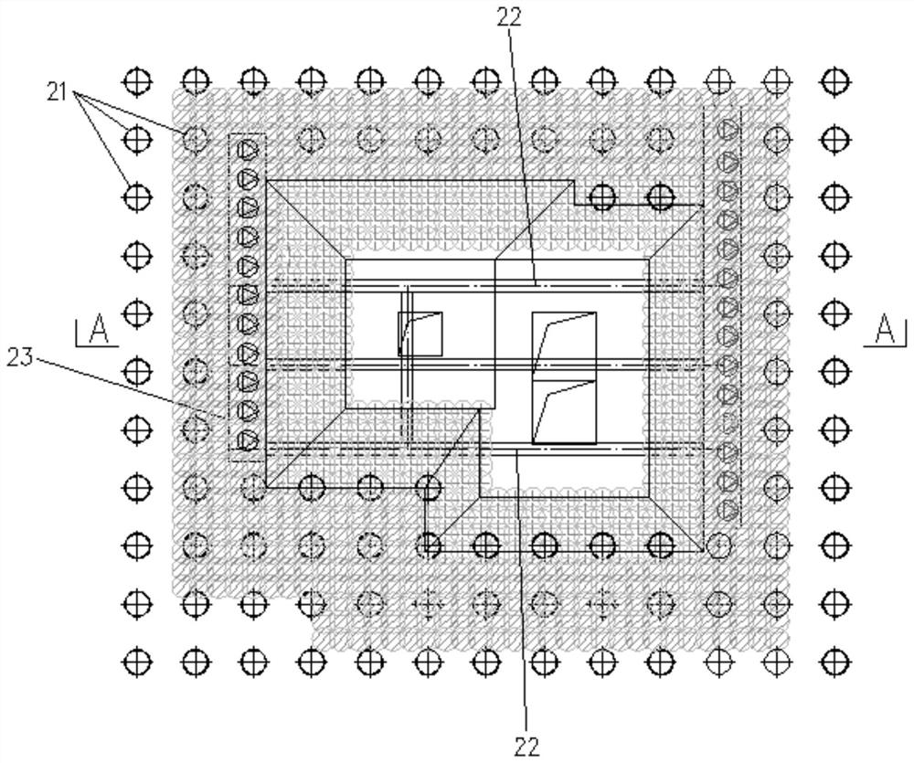 Deep pit supporting structure in foundation pit and construction method thereof