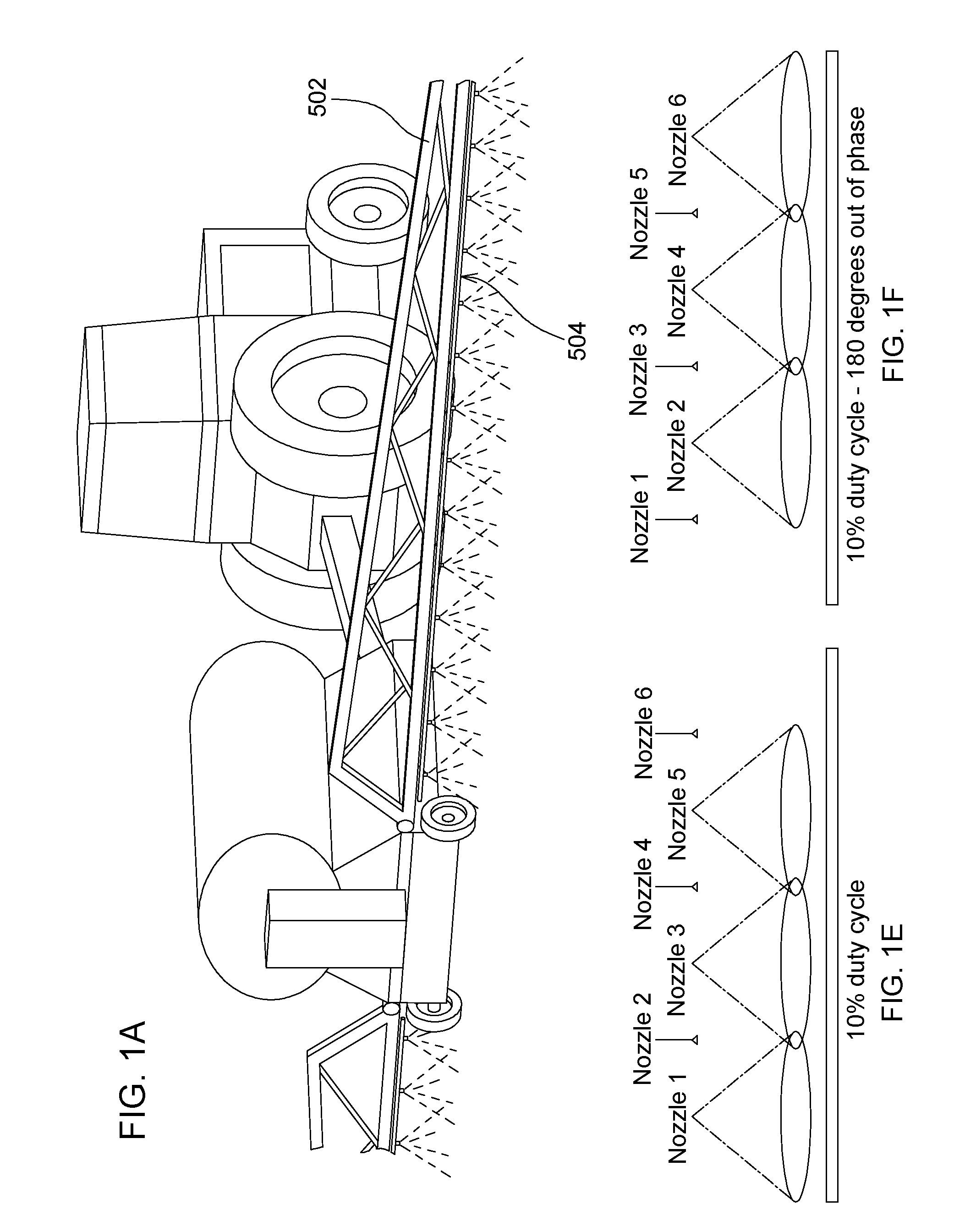Spray pattern of nozzle systems