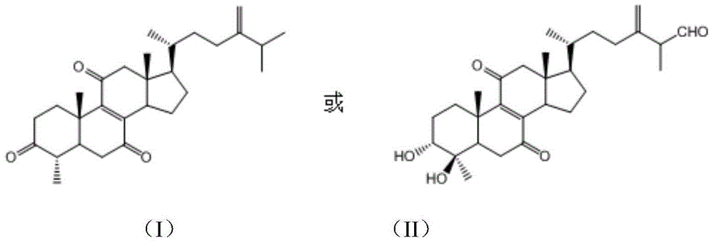 Harmful mycogone perniciosa and ergot sterane type triterpenoid prepared by fermentation as well as method