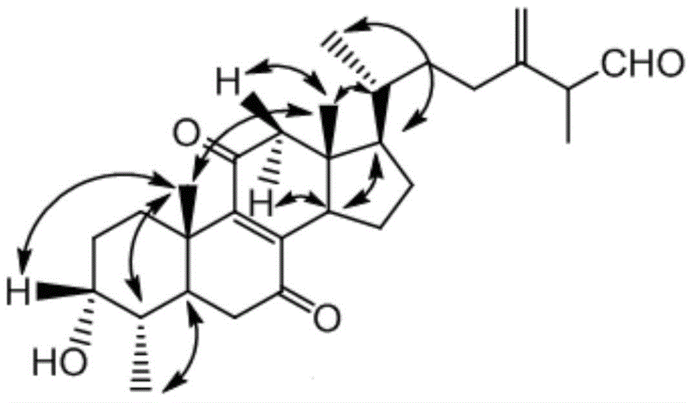 Harmful mycogone perniciosa and ergot sterane type triterpenoid prepared by fermentation as well as method