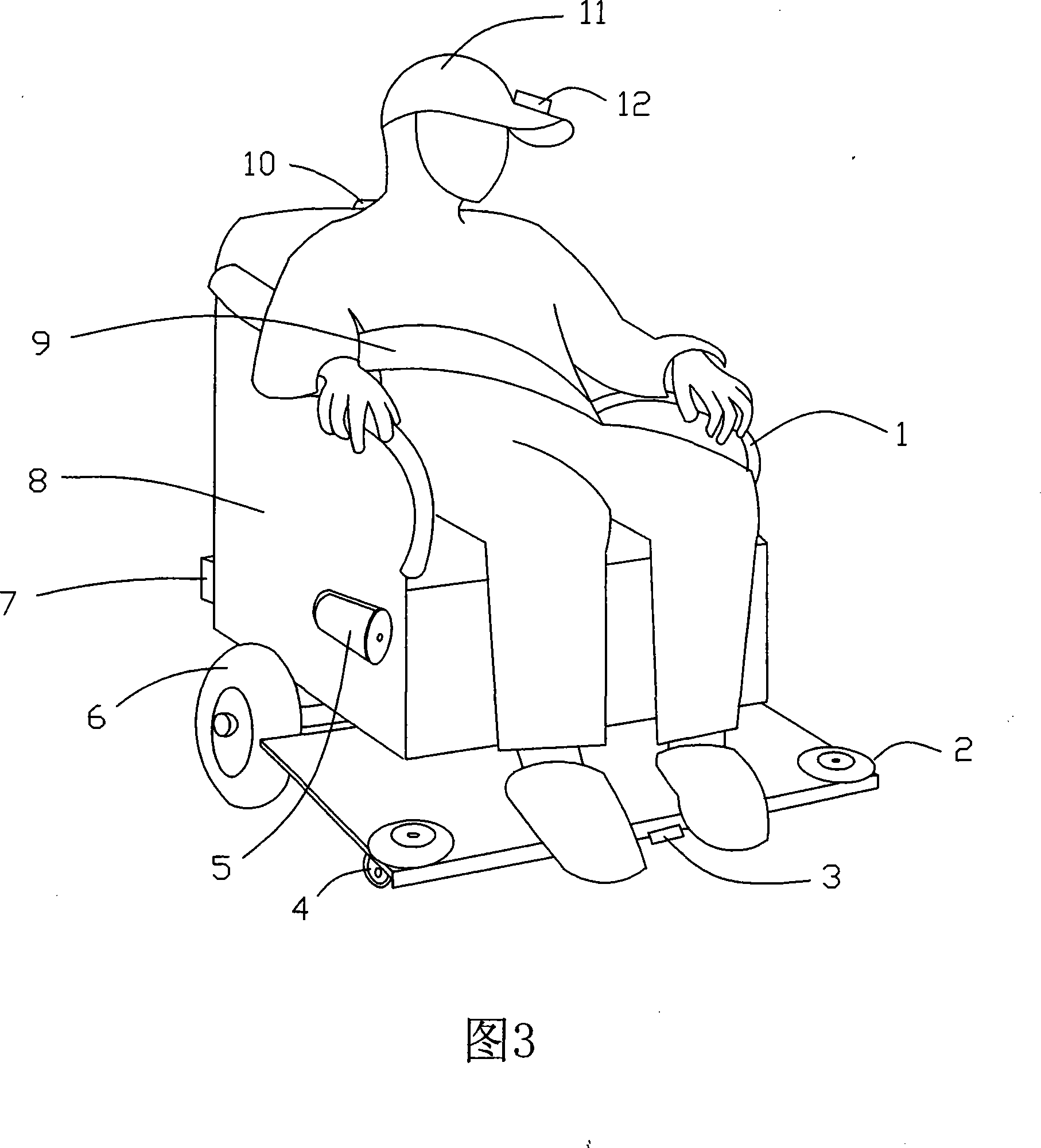 Vehicle for deformed persons and using method thereof