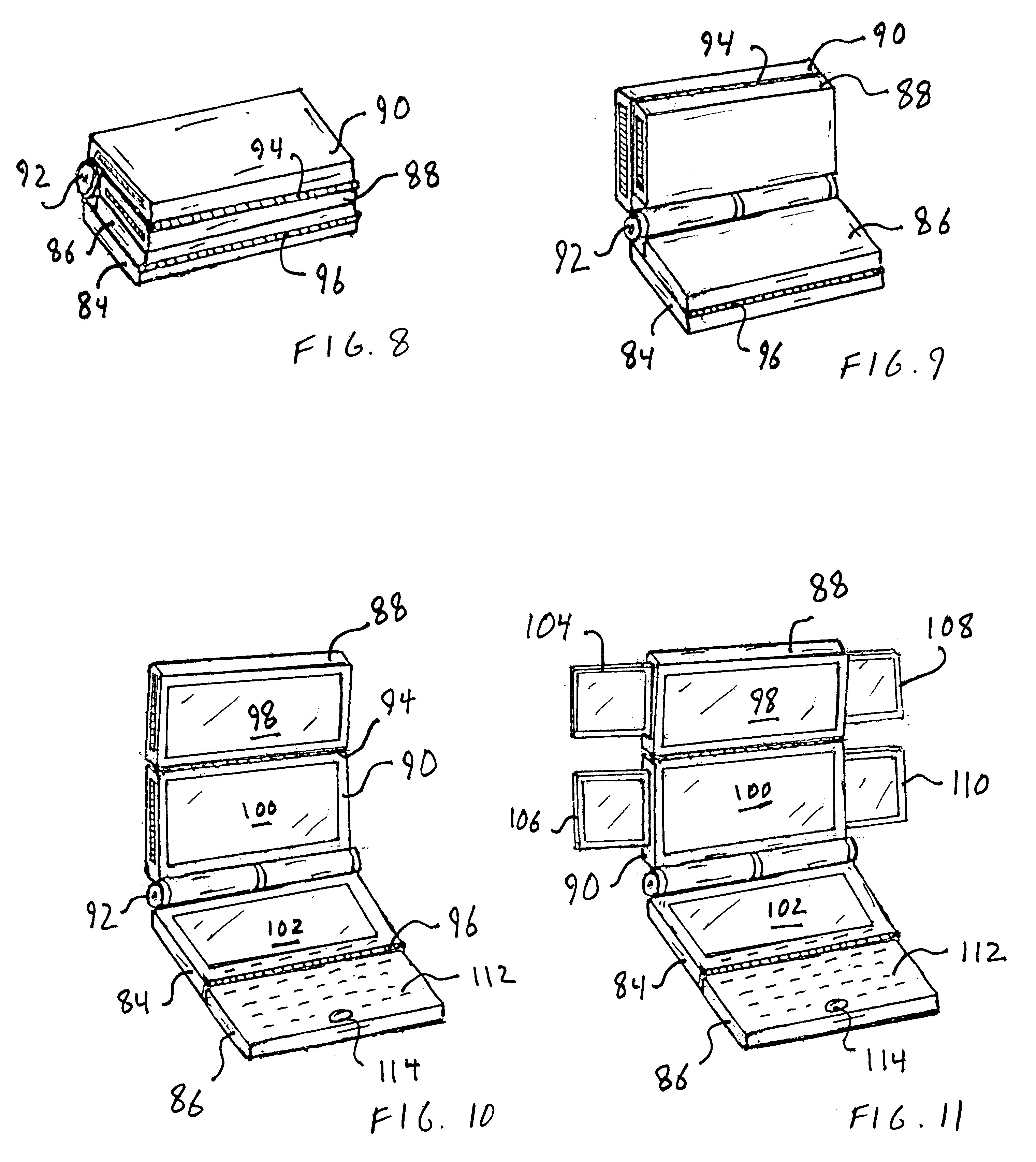 Multiple display portable computing devices
