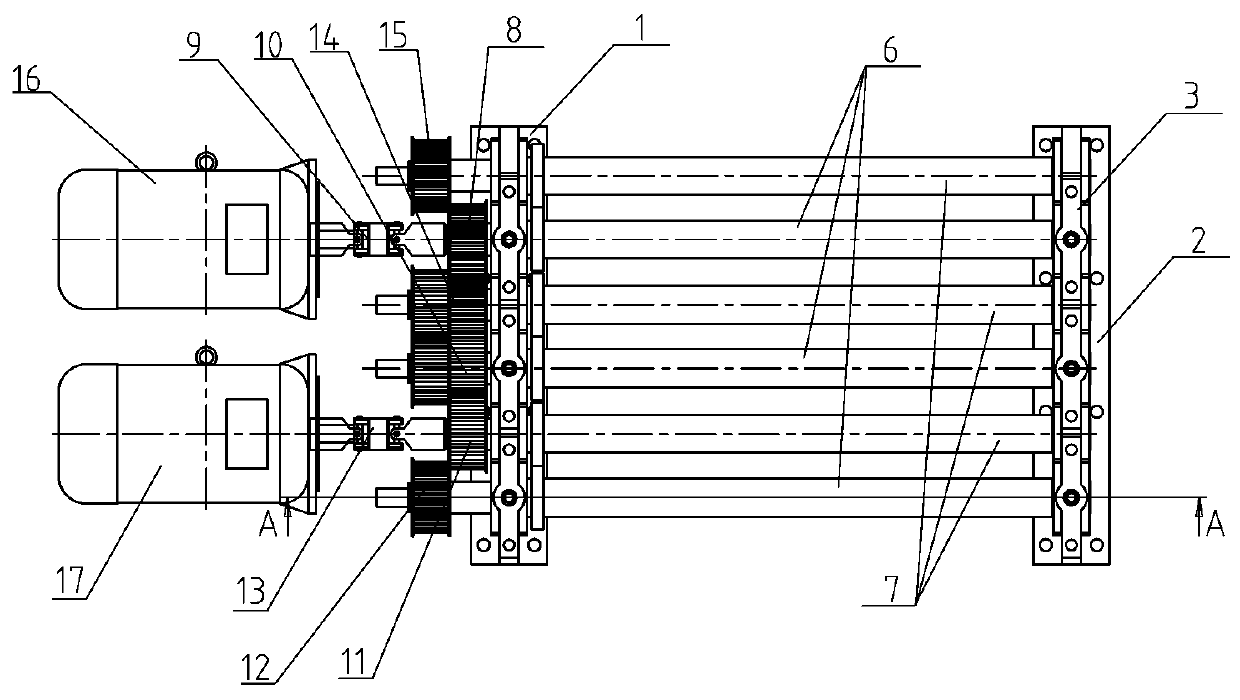 Surface derusting device of packaging steel band