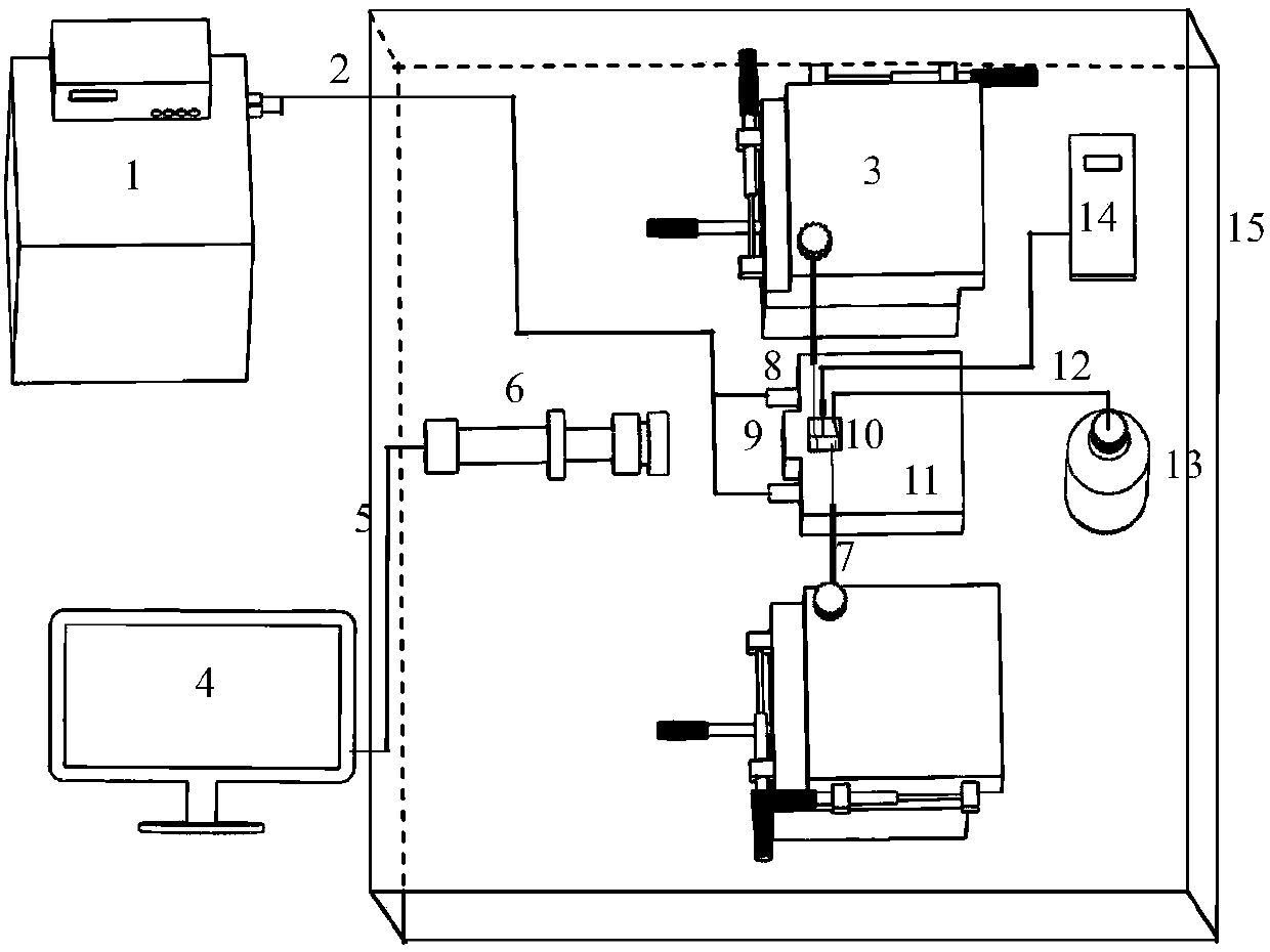 Device and method for measuring microscopic adhesion among hydrate particles in gas phase system