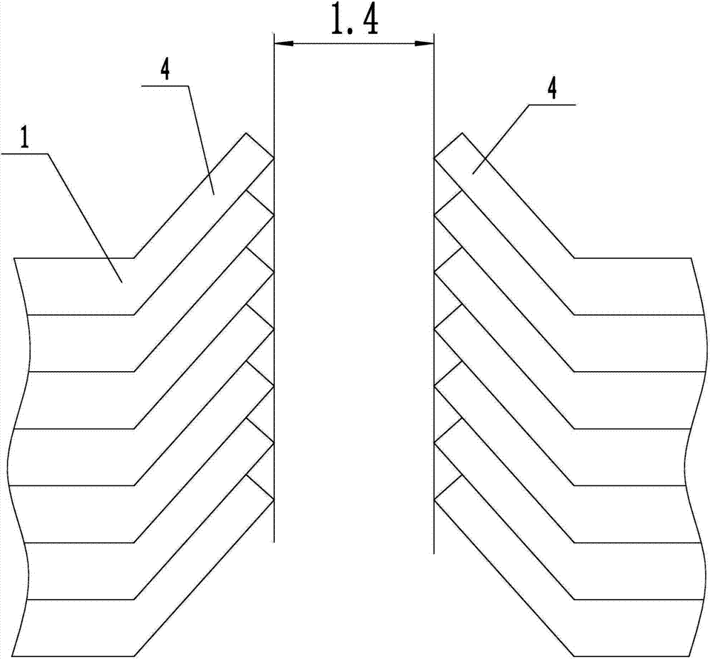 Stator punching piece of motor with small notch and coil instillation method thereof