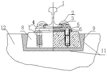 Construction technology of short sleeper vibration attenuation fastener with improved structure replacing elasticity short sleeper