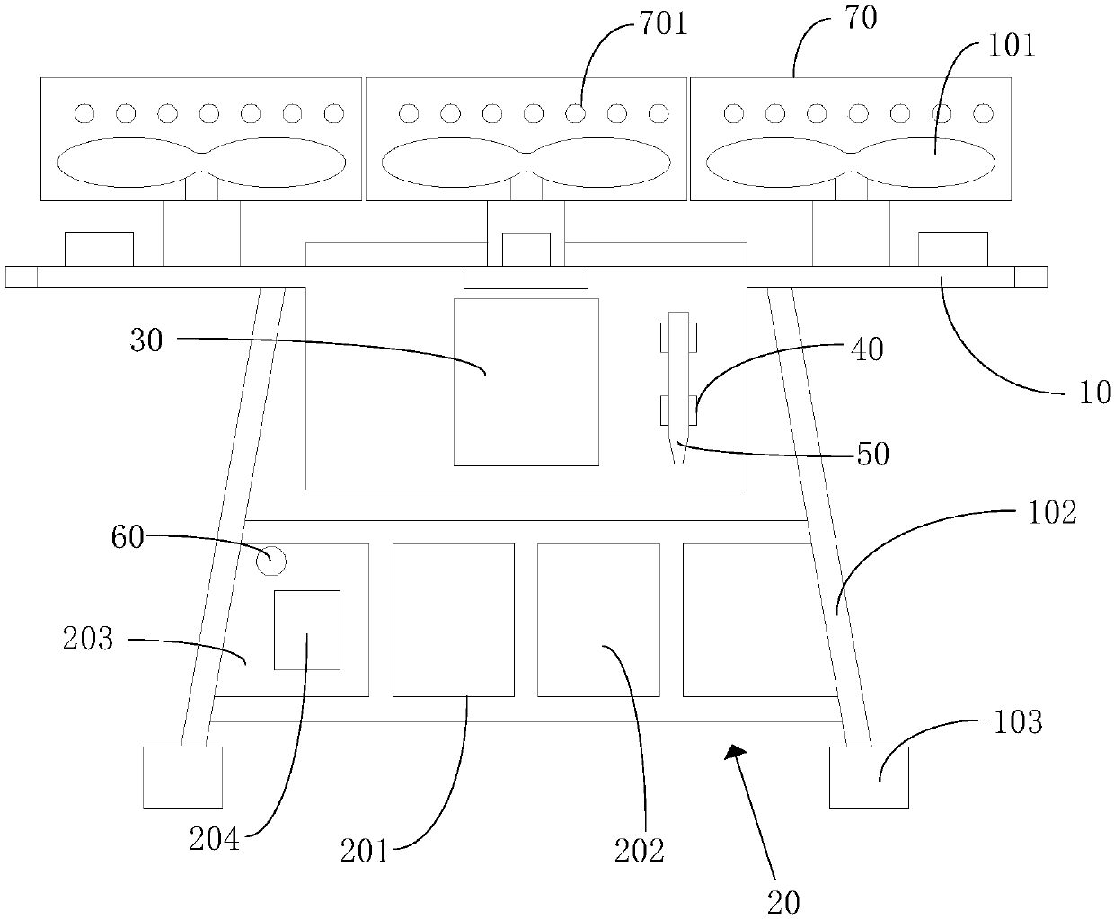 Intelligent aviation freight device