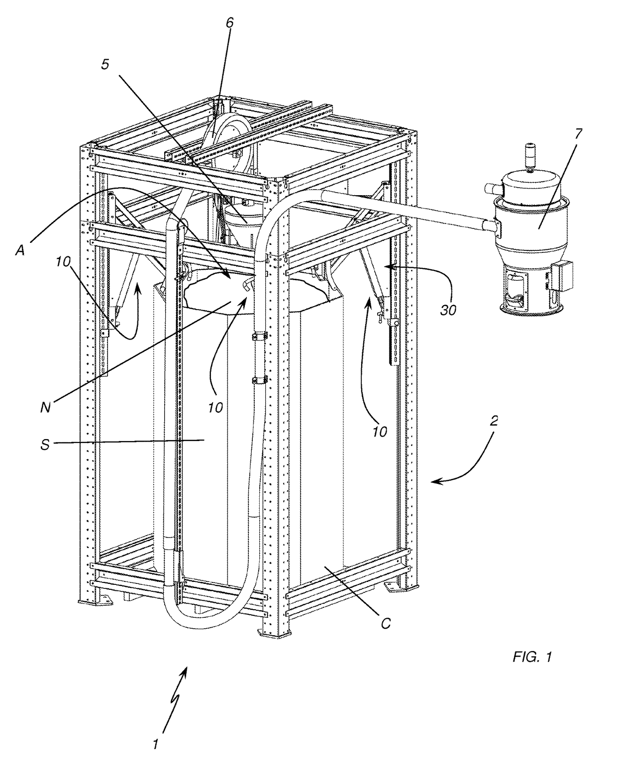 Emptying device for storage containers of granular materials or the like
