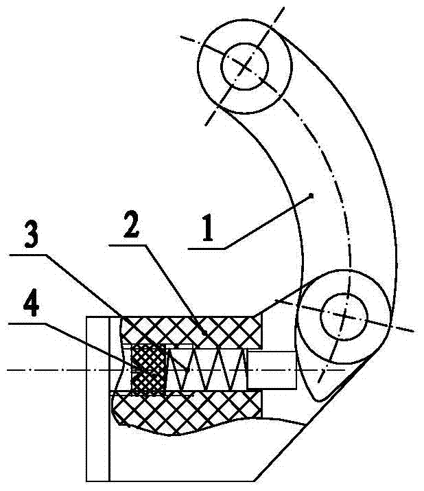 Measuring and adjusting device for pressing wheel arm assembly of textile machinery