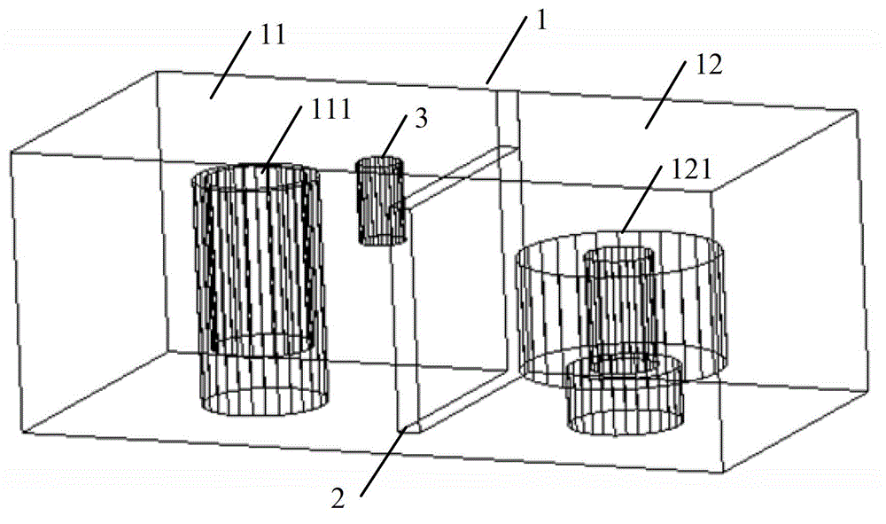 Coupling device of metal coaxial cavity and medium resonant cavity and filter