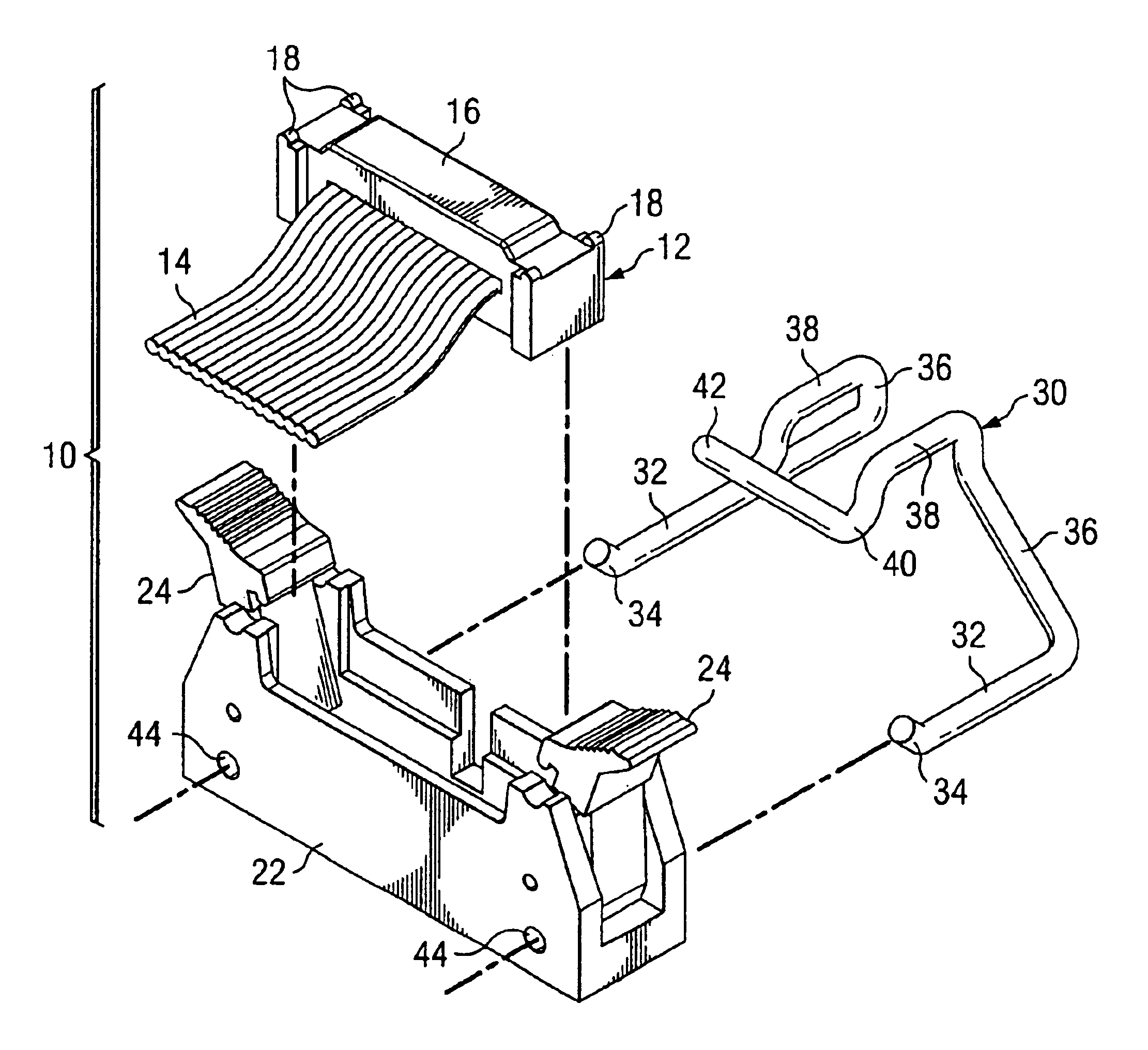 Retainer clip for ribbon cable connectors