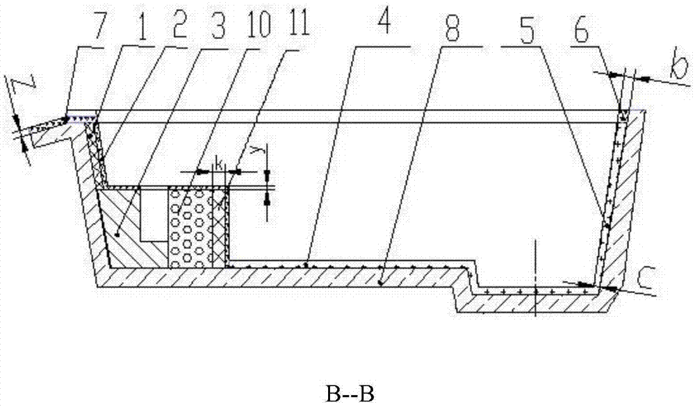 Reworked material working lining of continuous casting tundish and preparation method for reworked material working lining