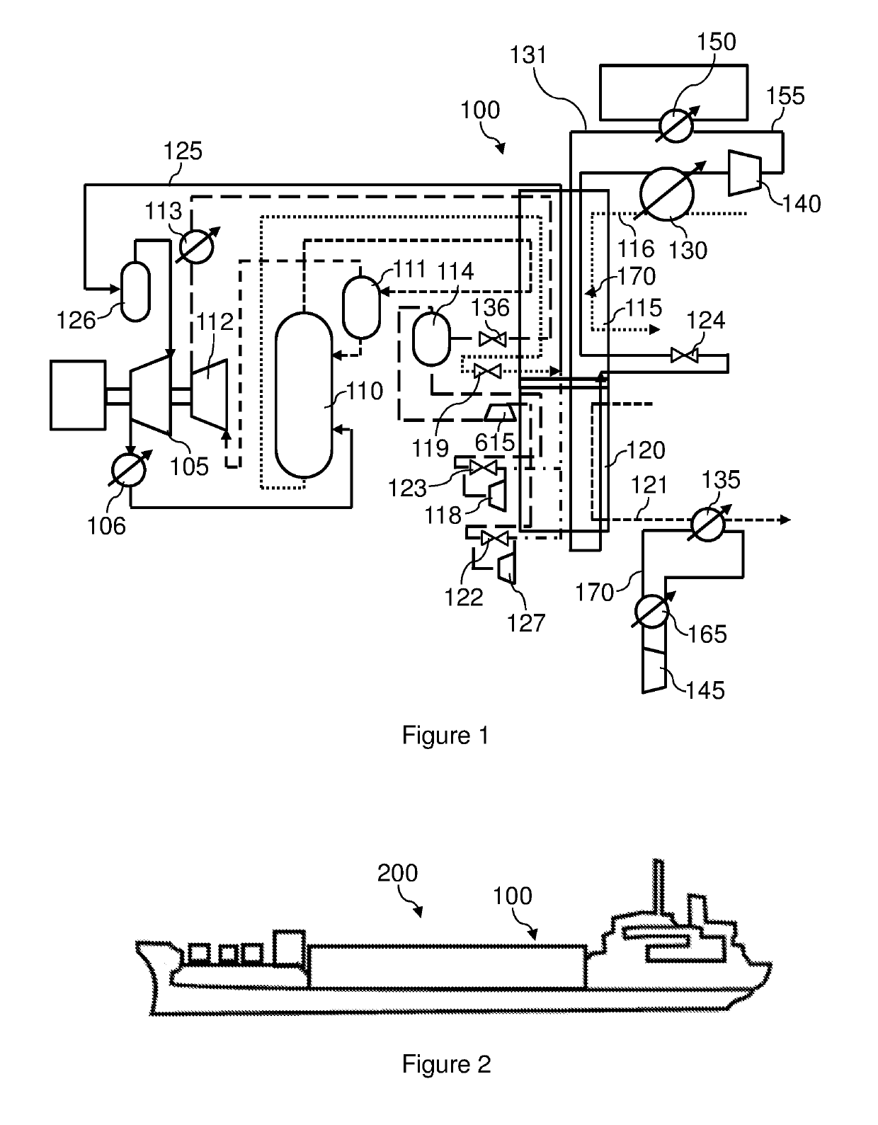 Device and method for liquefying a natural gas and ship comprising such a device
