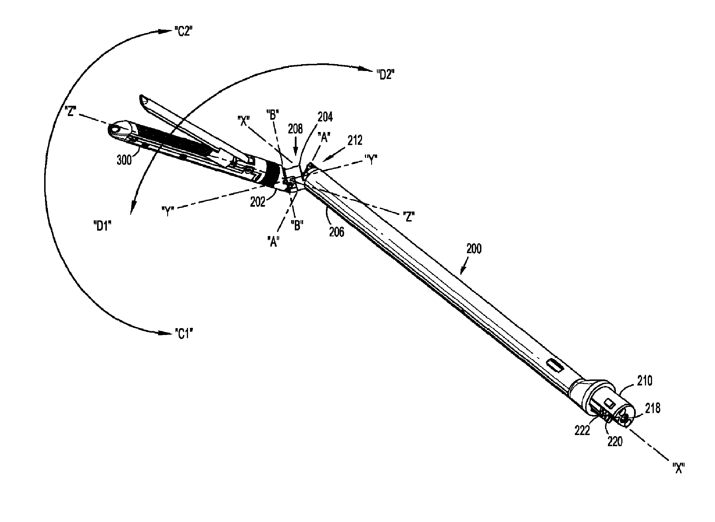 Medical device adapter with wrist mechanism