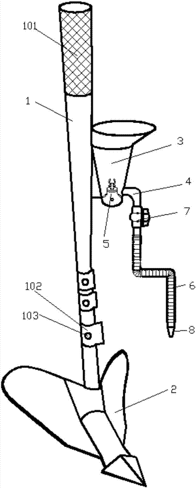 Drug liquid automatic stirring and groove opener integral orchard fertilization device