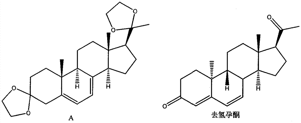 New preparation method of 5,7-pregnadiene-3,20-dione-diethyl ketal