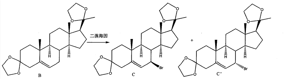 New preparation method of 5,7-pregnadiene-3,20-dione-diethyl ketal