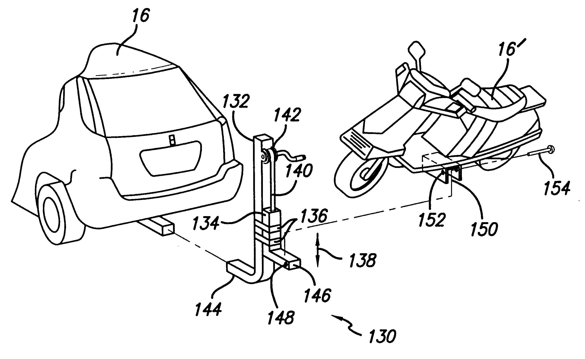 Shared vehicle system and method with system for carrying a first vehicle with a second vehicle