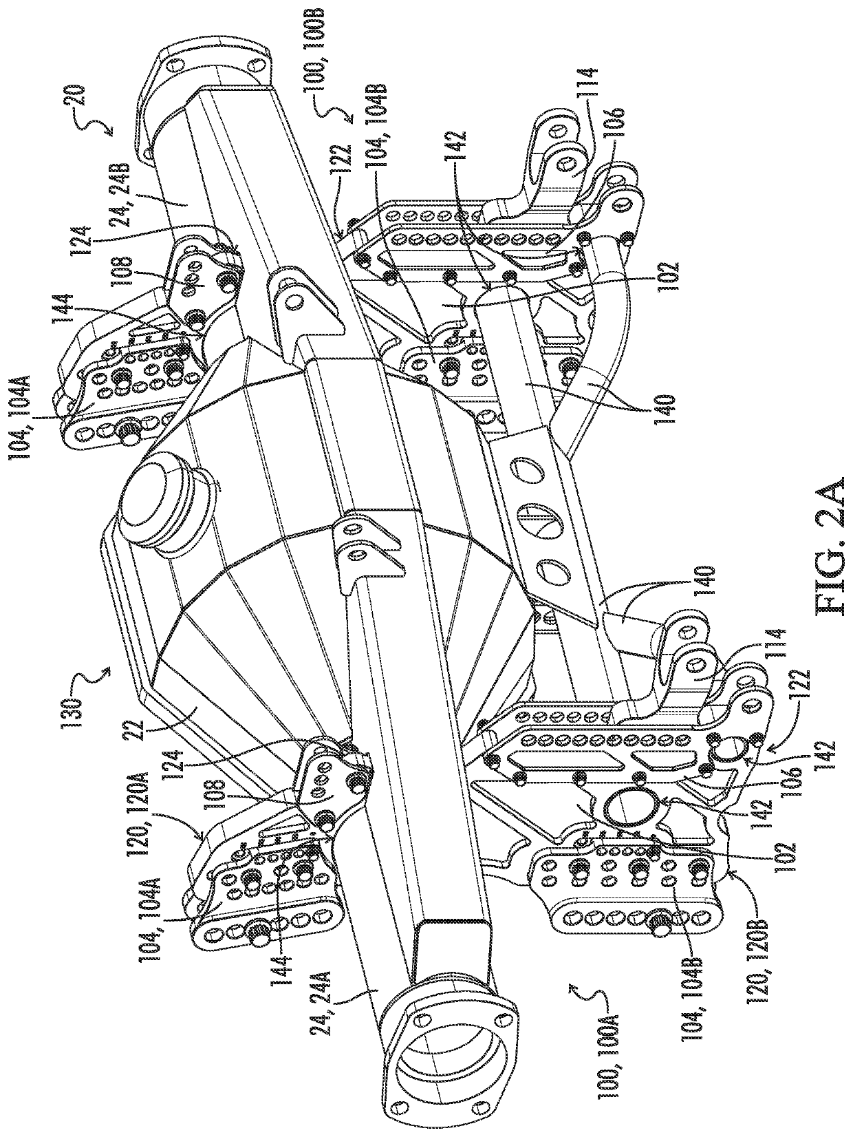 Bracket assembly for a multi-link suspension system