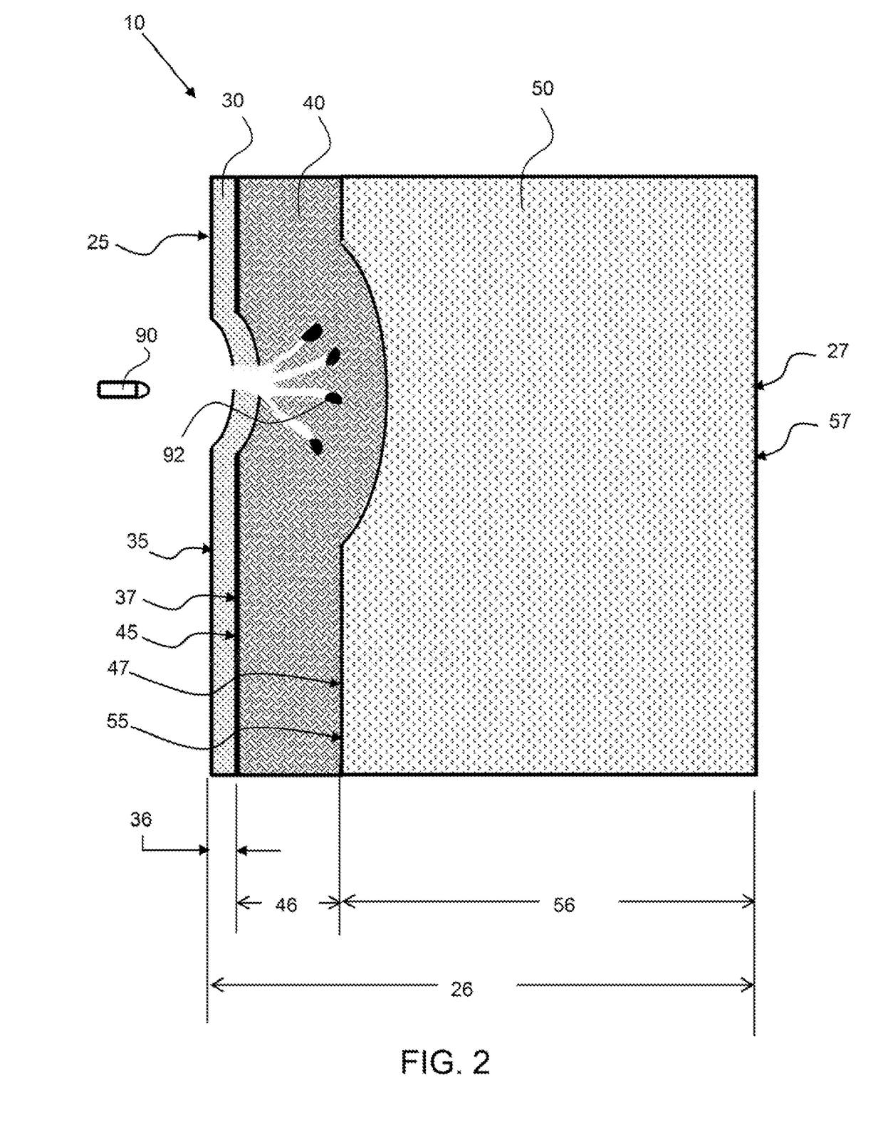 Low loss tri-band protective armor radome