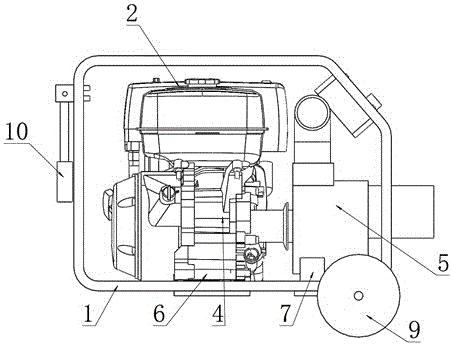 Movable intelligent diesel engine type water pump