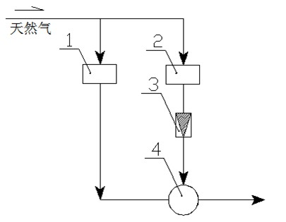 Natural gas pressure difference generating system self-adaptive to back-end load change