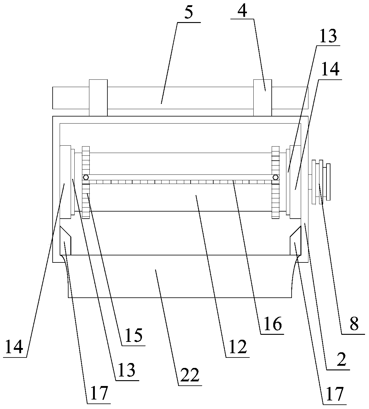 Grass feeding mechanism of combine harvester