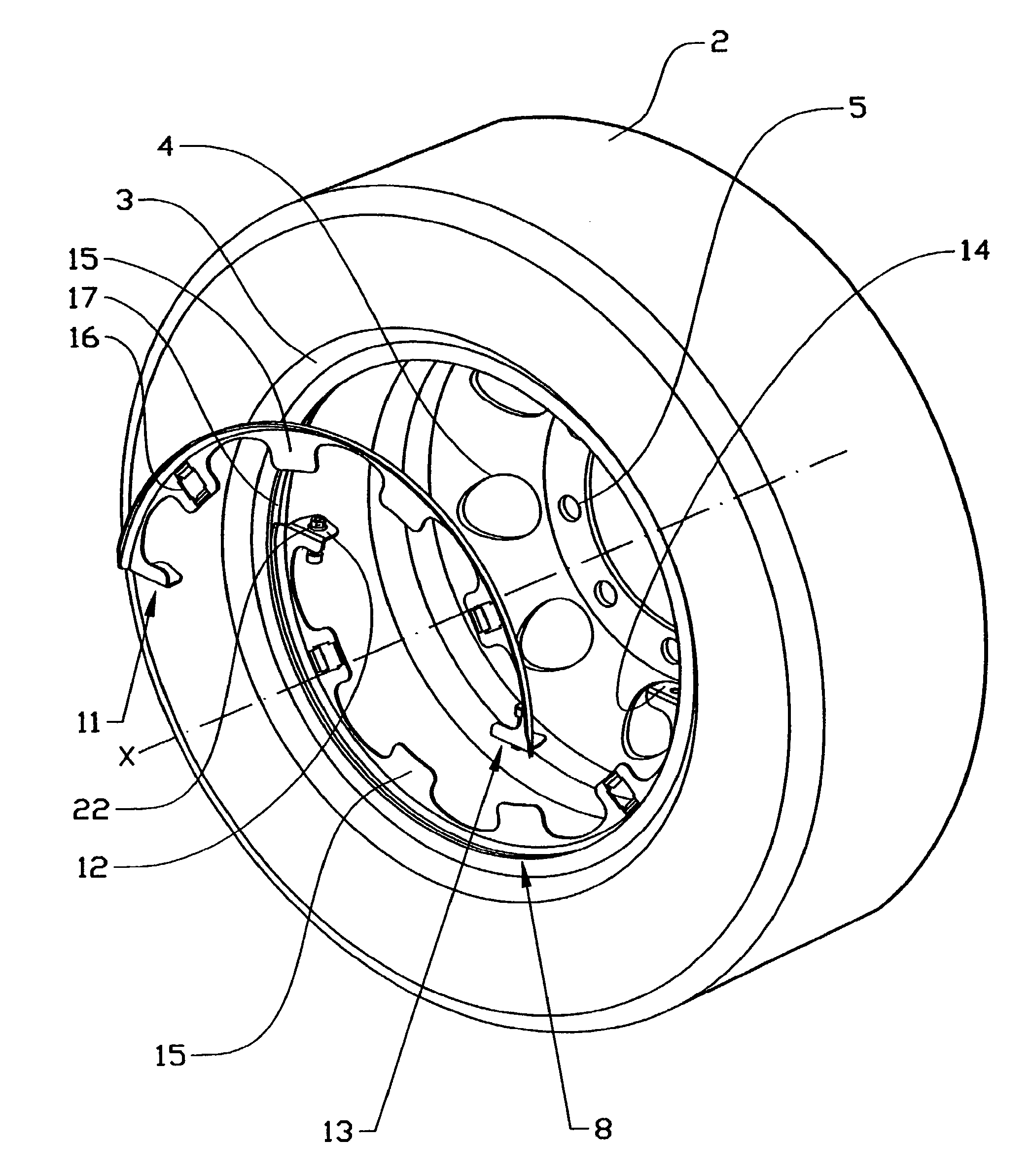 Method, arrangement and bracket for mounting a rim accessory on a vehicle