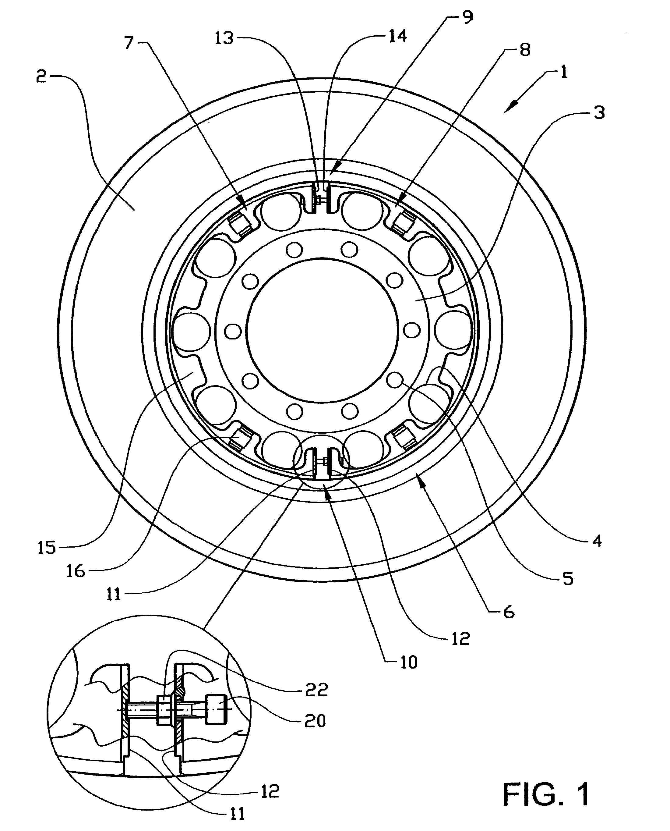 Method, arrangement and bracket for mounting a rim accessory on a vehicle