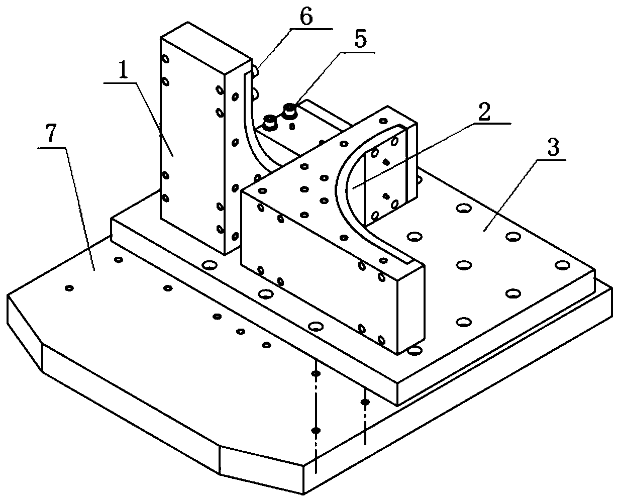 Vibration test clamping tool