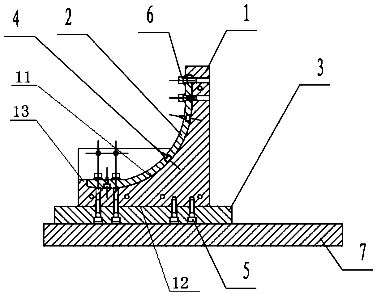 Vibration test clamping tool